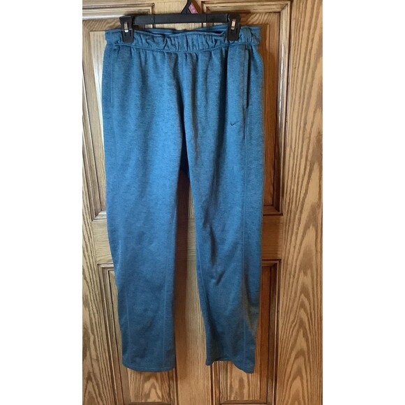 Nike Therma Fit Joggers Women's Size L Heather Green Dri-Fit Fleece Lined - Picture 1 of 5